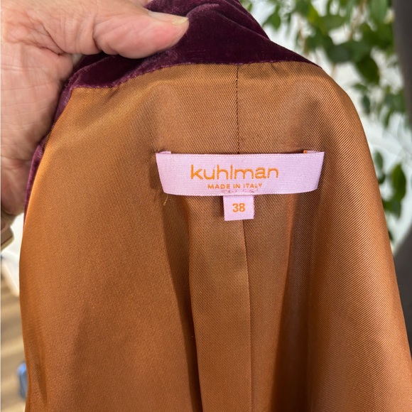 Kuhlman Plum Velvet Jacket Made in Italy - Picture 7 of 11